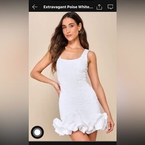 Lulu’s Extravagant Poise White Mini Dress